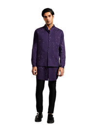 Kunal Rawal-Purple Splatter Koti-INDIASPOPUP.COM