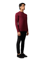 Kunal Rawal-Maroon Bom Arrow Sweatshirt-INDIASPOPUP.COM