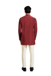 Kunal Rawal-Maroon Knotted Jap Layer Jacket-INDIASPOPUP.COM