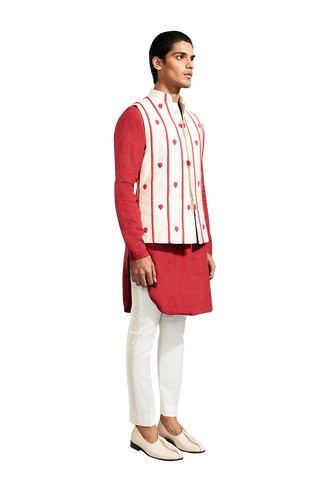 Kunal Rawal-Vanilla Saddle Jacket-INDIASPOPUP.COM