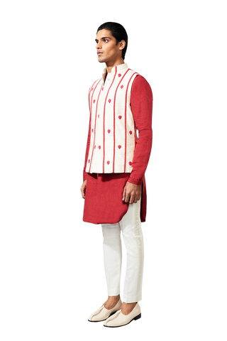 Kunal Rawal-Vanilla Saddle Jacket-INDIASPOPUP.COM