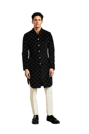 Kunal Rawal-Black Binary Knotted Jacket-INDIASPOPUP.COM
