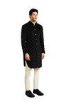 Kunal Rawal-Black Binary Knotted Jacket-INDIASPOPUP.COM