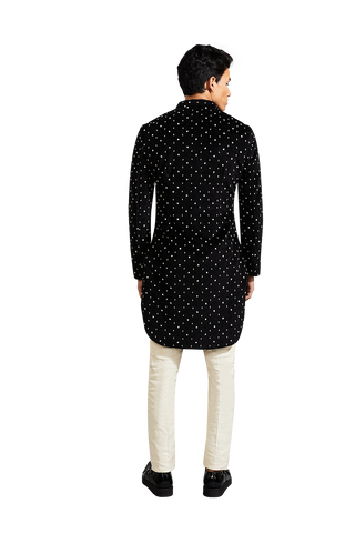 Kunal Rawal-Black Binary Knotted Jacket-INDIASPOPUP.COM