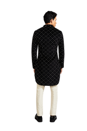 Kunal Rawal-Black Binary Knotted Jacket-INDIASPOPUP.COM