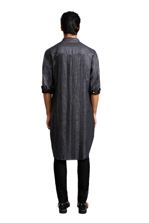Kunal Rawal-Grey Military Kurta-INDIASPOPUP.COM