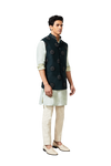 Kunal Rawal-Forest Green Rose Knotted Jacket-INDIASPOPUP.COM