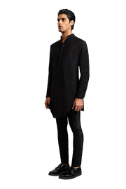 Kunal Rawal-Black Turban Boy Kurta-INDIASPOPUP.COM