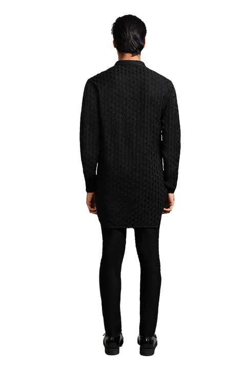 Kunal Rawal-Black Turban Boy Kurta-INDIASPOPUP.COM