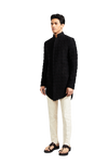 Kunal Rawal-Black Tally Knotted Zipper Jacket-INDIASPOPUP.COM