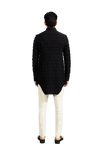 Kunal Rawal-Black Tally Knotted Zipper Jacket-INDIASPOPUP.COM