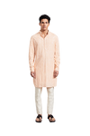 Kunal Rawal-Peach Kashmiri Kurta-INDIASPOPUP.COM