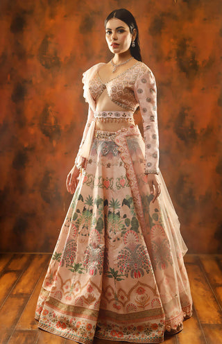 Archana Kochhar-Pink Digitally Printed Lehenga Set-INDIASPOPUP.COM