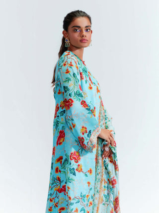 Mahima Mahajan-Blue Embroidered Kurta Set-INDIASPOPUP.COM