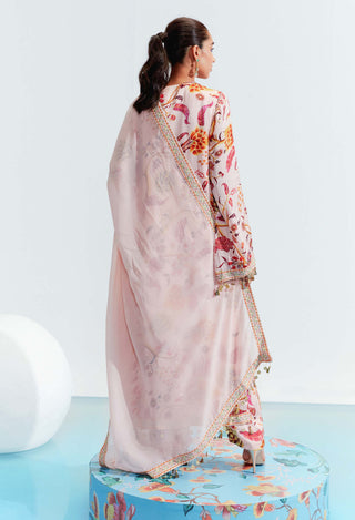 Mahima Mahajan-Nude Embroidered Kurta Set-INDIASPOPUP.COM