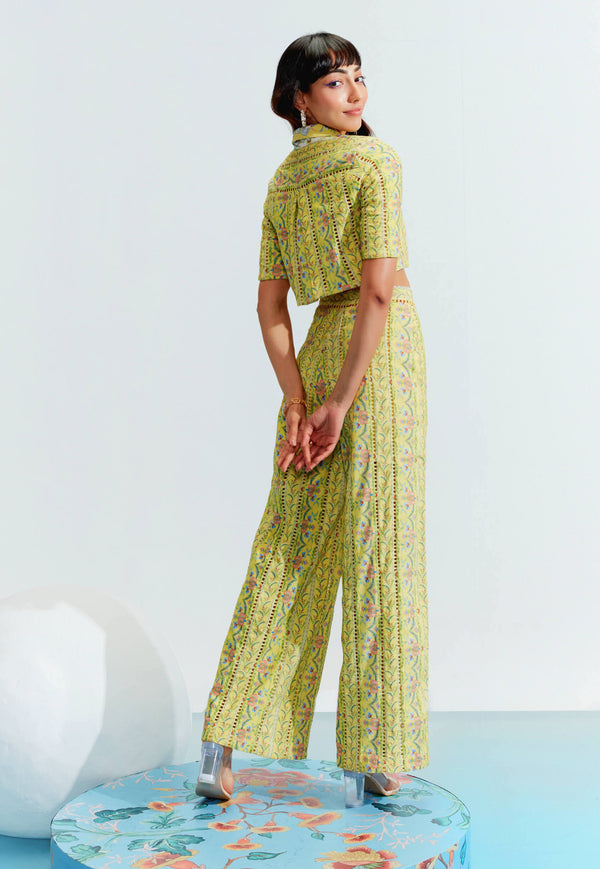 Mahima Mahajan-Yellow Embroidered Pant Set-INDIASPOPUP.COM