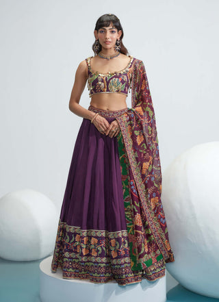 Mahima Mahajan-Purple Embroidered Lehenga Set-INDIASPOPUP.COM