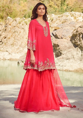 Dolly J-Natalia Pink Kurta Sharara Set-INDIASPOPUP.COM