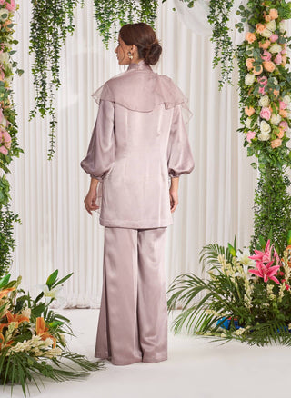 Nidhika Shekhar-Purple Satin Kurta And Pant-INDIASPOPUP.COM