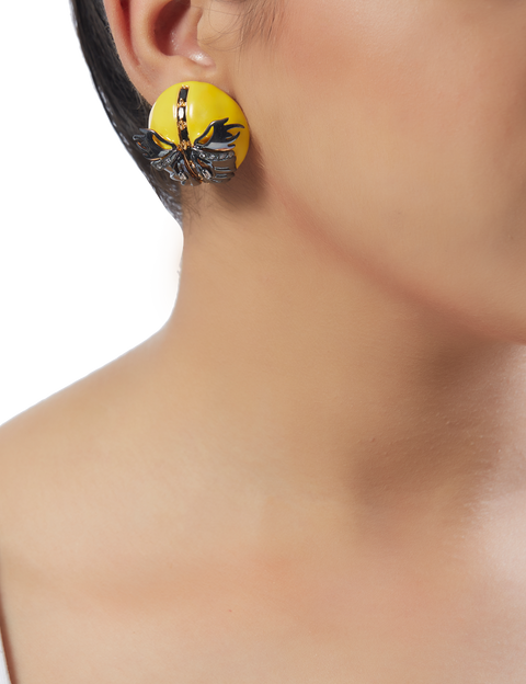 Outhouse - Yellow Papilio Button Tops - INDIASPOPUP.COM