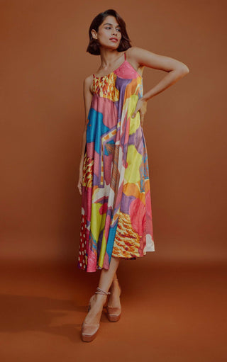 Advait-Multicolor Palette Bias Dress-INDIASPOPUP.COM