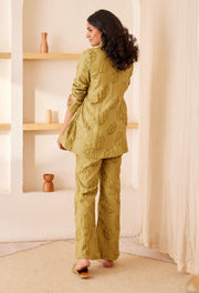 The Right Cut-Green Aileana Blazer Set-INDIASPOPUP.COM