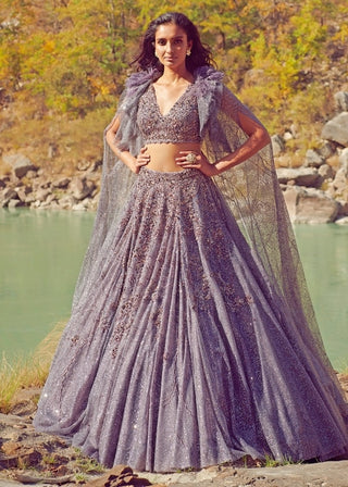 Dolly J-Vamika Shimmer Tulle Lehenga Set-INDIASPOPUP.COM