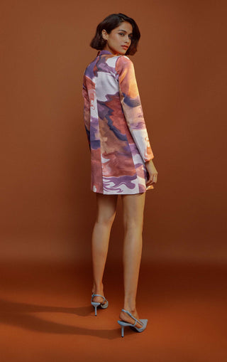 Advait-Multicolor Wind Blazer Dress-INDIASPOPUP.COM