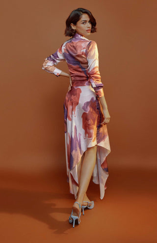 Advait-Multicolor Wind Handkerchief Skirt-INDIASPOPUP.COM